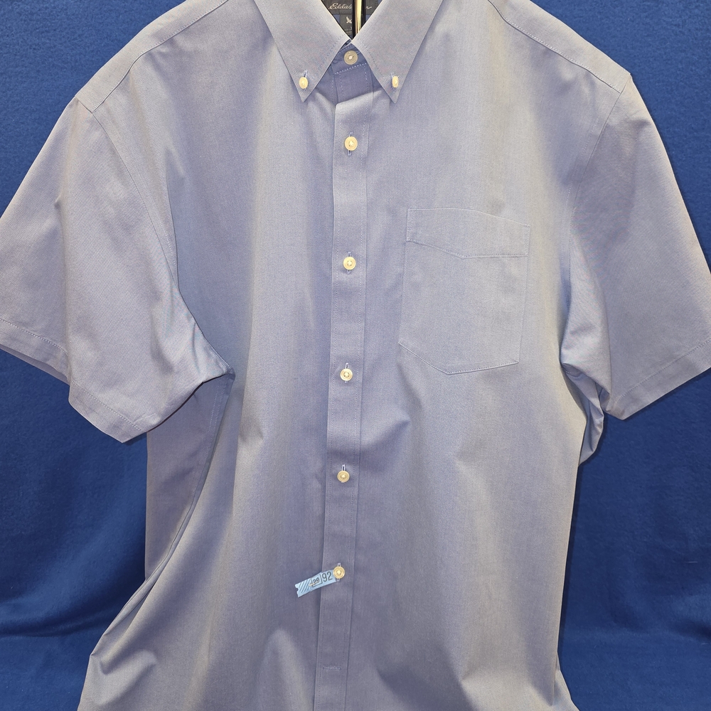 Eddie Bauer Cornflower Blue Casual Button-Down Shirt NWOT1